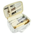 thumbnail image 6 of Unique Bargains Makeup Bag Marble Cosmetic Travel Bag Make Up Brush Organizer Bag Storage for Women White Gray 8"x5"x4", 6 of 7