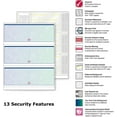 thumbnail image 4 of Docugard Premier Prismatic Business Checks, 3 Checks Per Page, Blue and Green, 24 lb, 8.5 x 11 Inches, 2500 Sheets 04539C, 4 of 11
