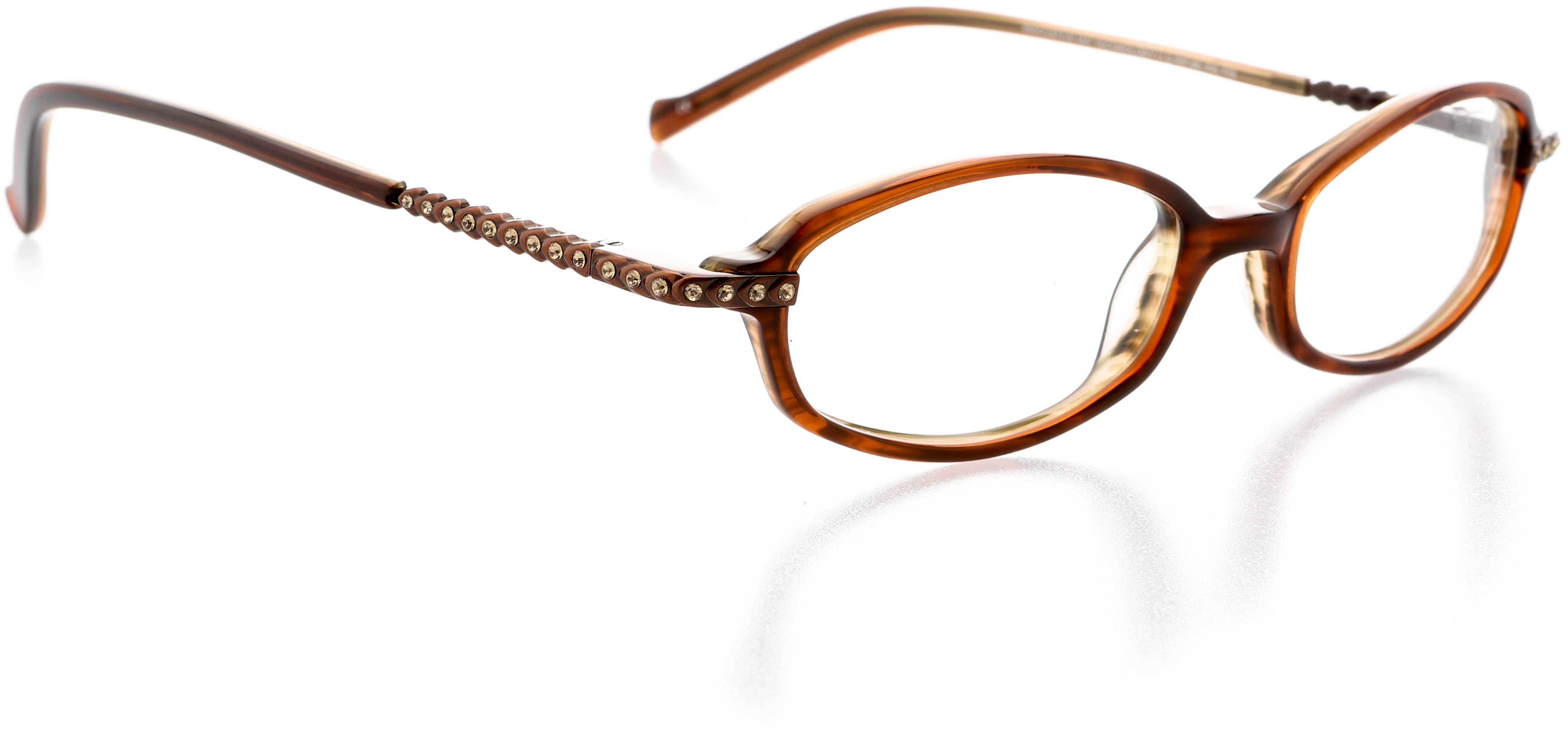 Womens Optical Eyewear - Oval Shape, Plastic Full Rim, Hazel