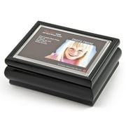 4" X 6" Black Lacquer Photo Frame Music Box With New "Pop-Out" Lens System - Under the Sea (The Little Mermaid) - SWISS
