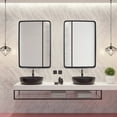 thumbnail image 2 of Espejo de Baño de Pared Costway Marco de Metal Rectangular Redondeado 76,5 x 56,5 cm, 2 of 8