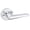 Polished Chrome, variant on Sure-Loc Hardware Basel Single Dummy Door Lever with Round Rosette