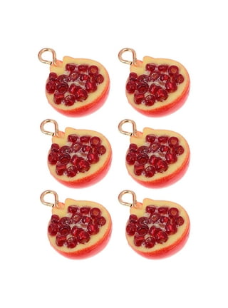 70pcs Fruit Charms Pendants 7 Style Fruit Simulation Pendants 3D Acrylic Fruit Charms Imitation Food Dangle Charms Links with Loop