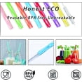 thumbnail image 4 of Pajitas de plástico resistentes, varillas de remoción corta, reutilizables, con 2 limpiadores, para vasos, sin BPA, apto para lavaplatos Colorido, 4 of 4