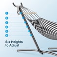 thumbnail image 6 of KEESTP Comfortable 2 Person Hammock with Stand,Portable Detachable Brazilian Hammock,600lb Capacity - Black, 6 of 8