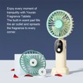 thumbnail image 2 of Injueey Mini ventilador de mano plegable con motor reductor de ruido, seis velocidades y pantalla para teléfono portátil. Electrodomésticos Cielo estrellado gris, 2 of 2