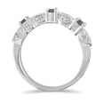 thumbnail image 2 of SZUL Women's 1/3 Carat TW Black and White Diamond Band in 10K White Gold, 2 of 4