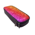 thumbnail image 6 of Picia Colorful Glitter Pattern Large Capacity PU Leather Pencil Case Organizer Pen Marker Holder Double Zipper Storage Bag Big Pencil Pouch for College Office, 6 of 6
