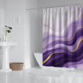 thumbnail image 2 of Purple Gold Wave Marble Shower Curtain 72"x72" ,Bathroom Decorative Shower Curtains Set with 12 Hooks,Modern Waterproof Washable Shower Curtain, 2 of 6