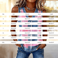 thumbnail image 3 of Tank Tops for Women V Neck Pleated Print Sleeveless Satin Summer Tops, 3 of 5