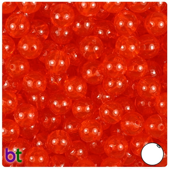 BeadTin Hyacinth Transparent 10mm Round Craft Beads (150pcs)