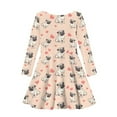 thumbnail image 5 of DISNIMO Girls Pug Dress for Girls Heart Dresses Long Sleeve Kids Animal Dress for Children Long Sleeve Dress for Girls 3-4 Fall Dress Kids Midi Dress for Girls Kids Twirl Dress Girls Swing Dresses, 5 of 6