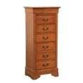 thumbnail image 3 of Glory Furniture Louis Phillipe 7-Drawers Bedroom Lingerie Chest in Oak, 3 of 8