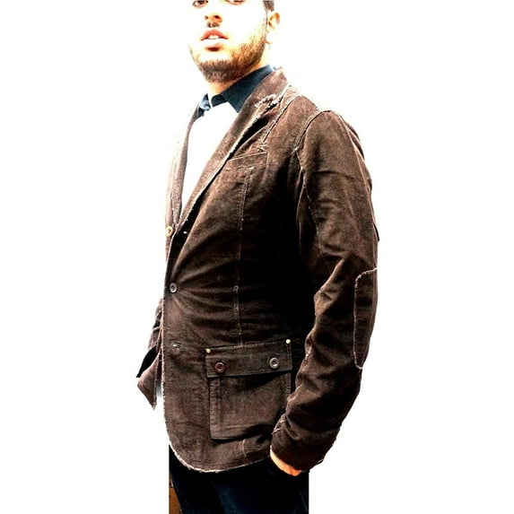 hardrive Mens Blazer/Coat Sport Single Breasted US Size Casual Distressed Jacket Black Khaki Brown Camouflage Army