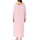 thumbnail image 3 of Camisones de noche para mujeres INSPIRE CHIC, con mangas 3/4, vestido de pijama, talla XL, rosa claro, 3 of 6