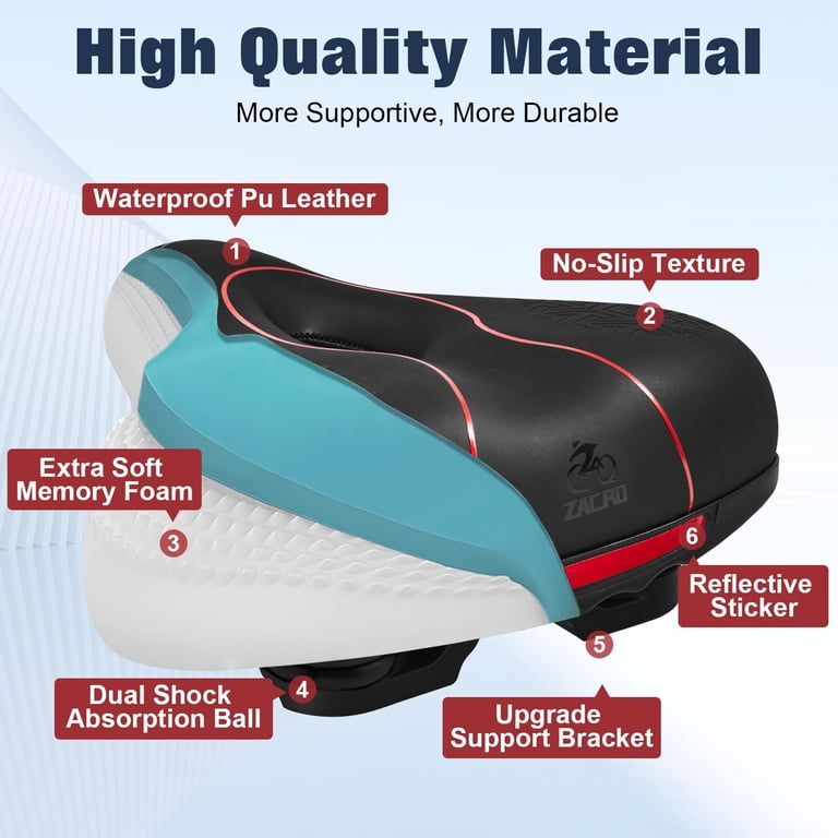 Zacro Comfort Bike Seat Cushion, Dual Shock Absorbing photo 5