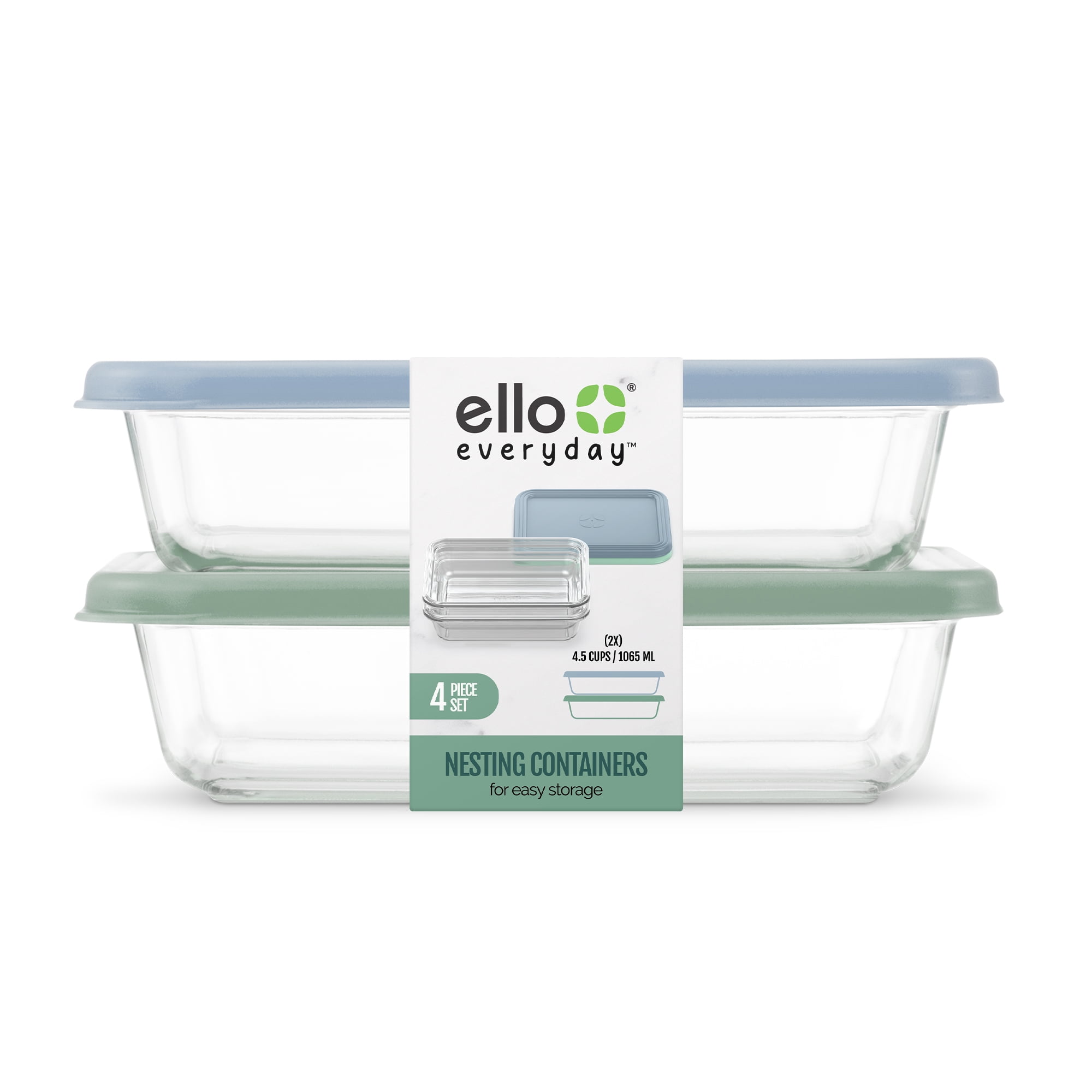 Ello Everyday 4,5 tasses Ensemble de préparation de repas de 4 pièces