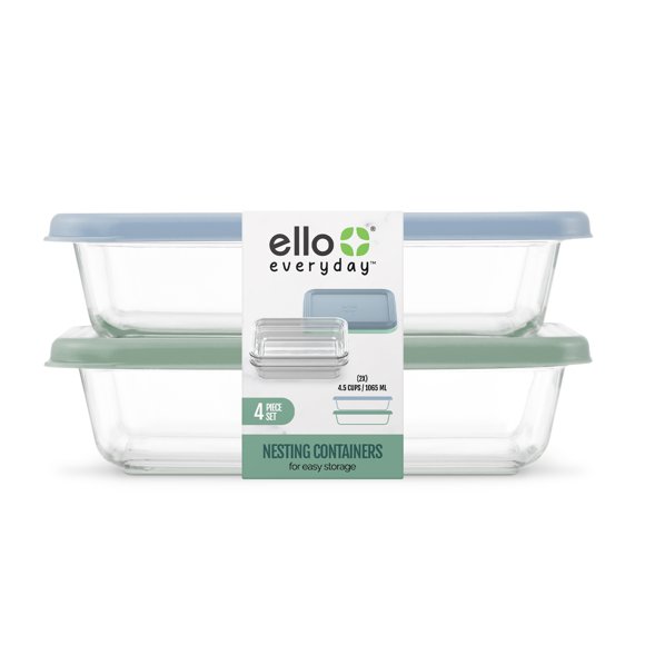 Ello Everyday 4,5 tasses Ensemble de préparation de repas de 4 pièces