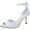White Leather, variant on Franco Sarto Womens Rosie Leather Metallic Heels
