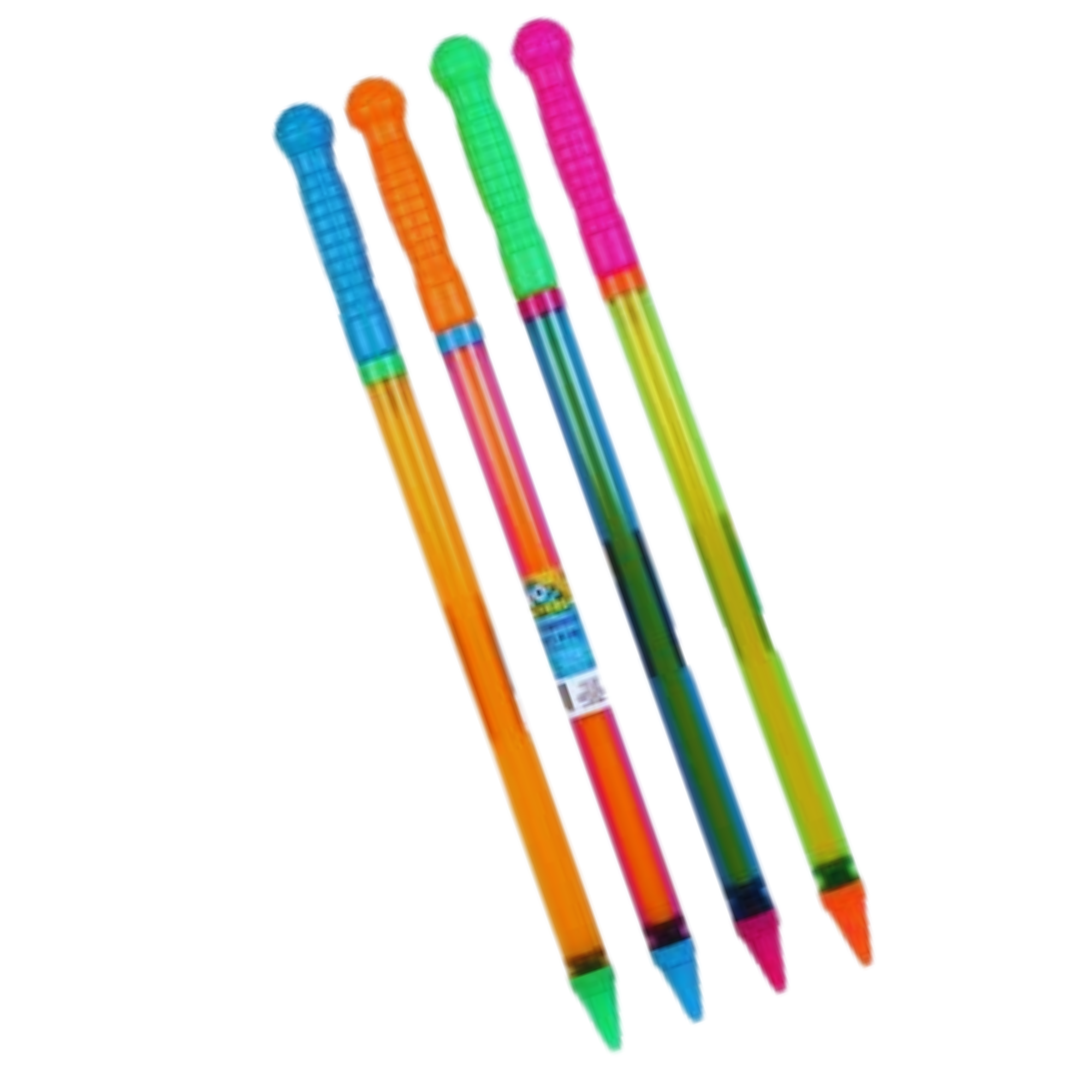 FSSTAM Crayon Water Squirter Plastic Water Blaster Tubes 26" Squiters– Summer Pool Sports Fun– 50 Ft Range, Summer Birthday Party Favors, 4 Count