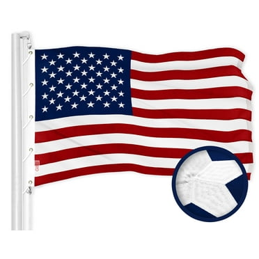 G128 American USA Flag | 12x18 Ft | ToughWeave Series Embroidered 600D Polyester | Country Flag, Embroidered Stars, Sewn Stripes, Indoor/Outdoor, Vibrant Colors, Brass Grommets