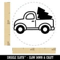 thumbnail image 2 of Cute Truck with Christmas Tree Self-Inking Rubber Stamp Ink Stamper - Fuchsia Ink - Mini 1/2 Inch, 2 of 7