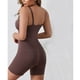 thumbnail image 3 of Faja de una pieza con cuello en V, control de barriga, cintura del muslo, adelgazante, traje moldeador de cuerpo para mujer, café XXL/XXXL, 3 of 7