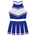 thumbnail image 4 of TiaoBug Women Adults Cheerleading Uniform Sleeveless Crop Top Pleated Skirt Outfit S-XXL, 4 of 6