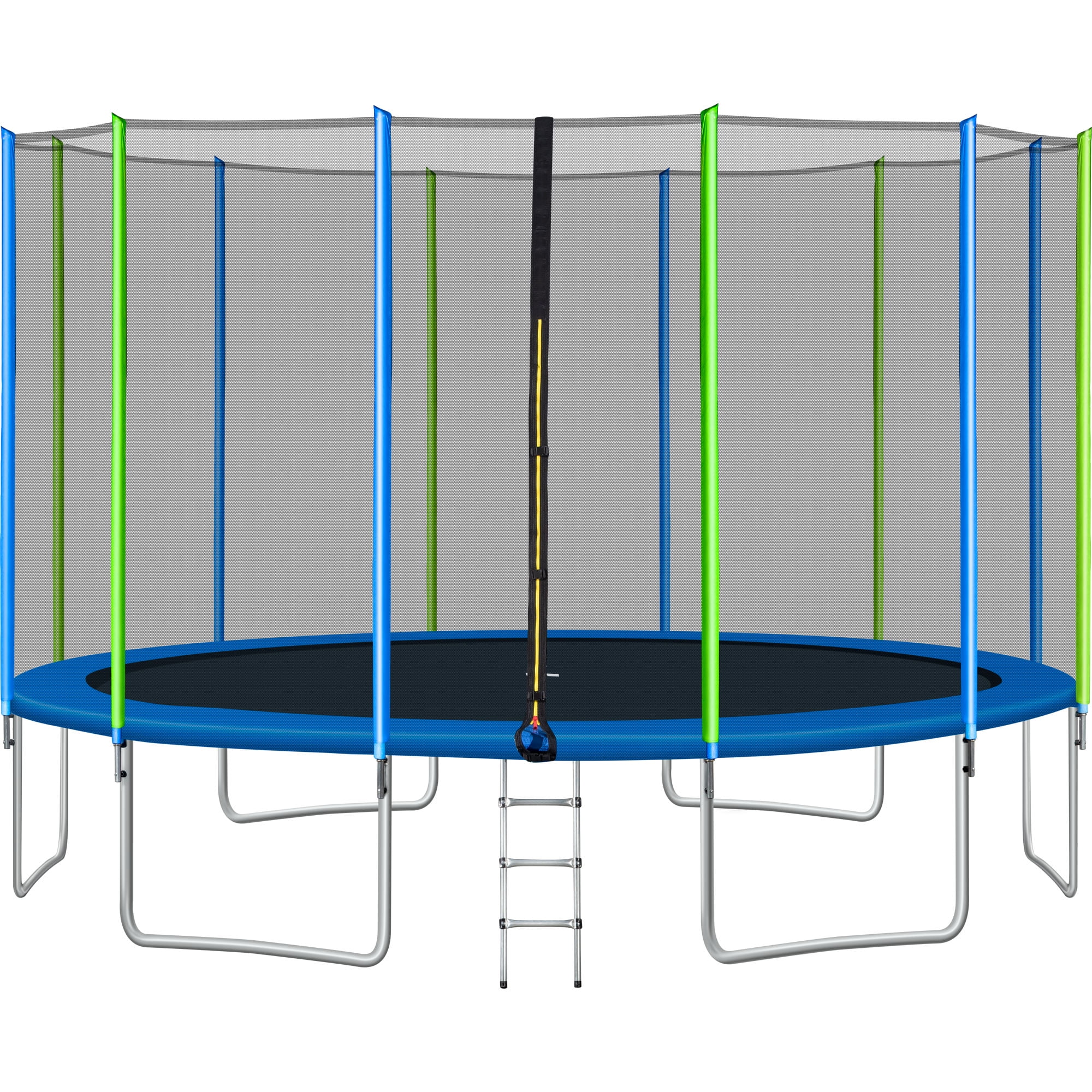 Tomshine 16FT Trampoline for Kids with Safety Enclosure Net, Ladder and 12 Wind Stakes, Round Outdoor Recreational Trampoline