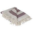 thumbnail image 1 of Design Imports CAMZ10178 Jeté à Rayures Cabana - Mûre & Blanc Cassé, 1 of 1