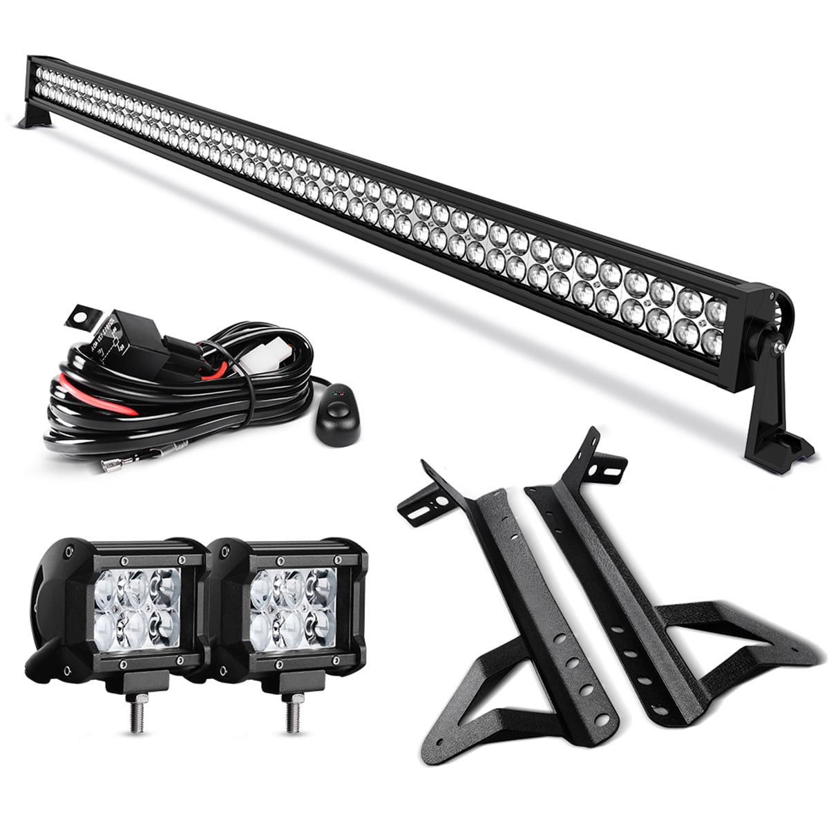 Shop Authentic 52" 1080W+22"+4" 18W LED Light Bar+Mount Bracket For