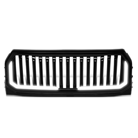 DNA Motoring LED Light Bar Front Bumper Hood Vertical Black Grille For 2015-2017 Ford F150