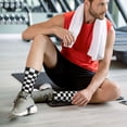 thumbnail image 6 of Athletic Socks Race Waving Checkered Flag Sport Running Calf Socks Crew Socks for Men Women, 6 of 7
