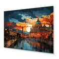 thumbnail image 2 of Designart "Pop Art of Rome Cityscape" Rome Metal Wall Art, 2 of 5