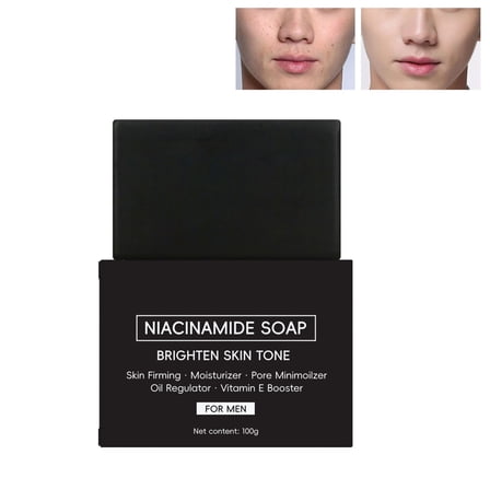 KeirineCC Black Soap Face & Body Bar, Men's Body Scrub Soap, Cleansing Bar Face Wash Black Soap, Cleansing Skin Soap, Solid Shampoo Bar Soap - All Skin Types - Bathroom Essentials