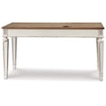 thumbnail image 6 of Signature Design by Ashley Realyn 60" Home Office 2 Drawer Desk, White/Brown, 6 of 9