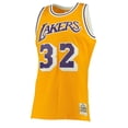 thumbnail image 2 of Men's Mitchell & Ness Magic Johnson Gold Los Angeles Lakers 1984/85 Hardwood Classics Swingman Jersey, 2 of 7
