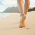 thumbnail image 5 of Anklet For Women 14K Yellow Gold Cuban Link Ankle Bracelets Summer Fashion Leg Chain Beach Foot Jewelry Ancklets, 5 of 7