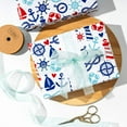 thumbnail image 6 of Nautical Anchors Wrapping Paper Roll - 17 Inch x 33 Feet - Nautical Element Anchor Design Perfect for Birthday, Nautical Beach Decoration, Baby Shower, 6 of 13