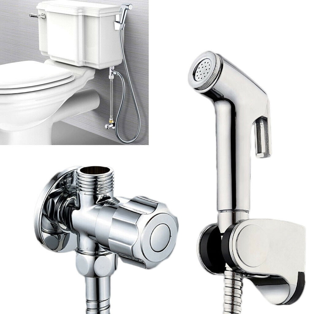 lur Mindst greb Hand Held Shower Head Douche Bidet Toilet Spray Jet Kit Stainless Steel -  Walmart.com