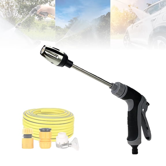 Pressure Washer, Spray Nozzle-15x More Powerful Than Hoses, Power High-Pressure Cleaner for Every Garden Hose, 360° Rotating for Three Spray Modes