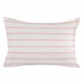 thumbnail image 2 of Pink Striped King Size Pillow Cover, Pillowcase Protectors with Zipper, Breathable Decorative Throw Pillow Case Cover, Rustic Pink Stripe Modern Art Beige Pillow Shams for Couch Sofa 20x36Inch, 2 of 8
