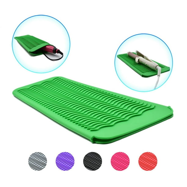 Rook Christchurch herhaling Heat Resistant Silicone Mat for Curling Iron Hair Styling Tools,Flat Iron -  Walmart.com
