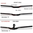 thumbnail image 2 of BUCKLOS CBR220 Carbon Fiber Handlebar Mountain Bike 31.8/25.4mm Road Bicycle 660/720/760mm 20mm Rise Flat Riser Bar, 2 of 7
