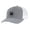 Heather Grey/White/Black Clover, variant on Men's Lucky Shamrock circle clover Center Embroidered Golf Mesh Back Trucker Hat, Heather Grey/White/Black Shamrock