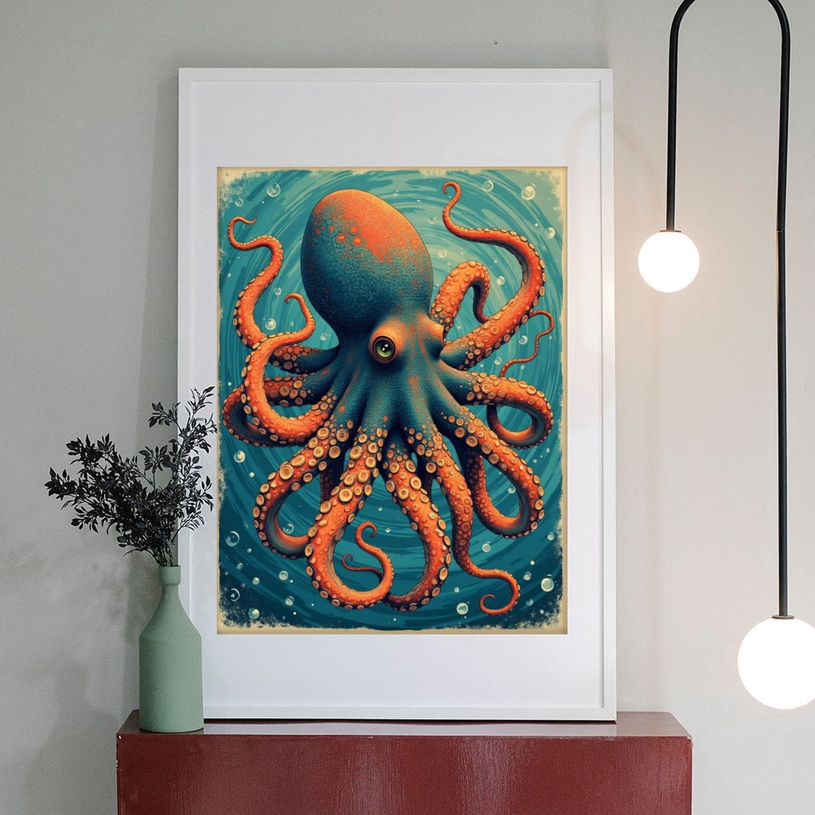 Diamond Art Kits for Adults - 5d Colorful Ocean Octopus Illustration Diamond Painting for Adults, Diamond Art for Adults Beginners, Diamond Painting Kits for Adults for Home Wall Decor