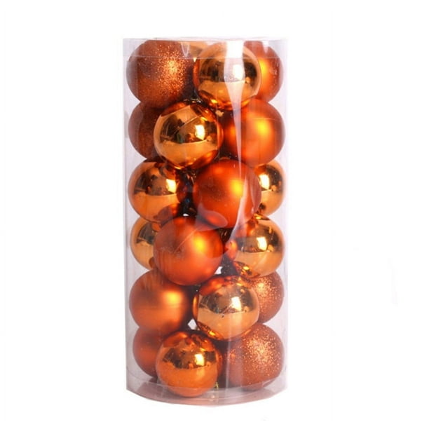 Ganfancp 24Pcs Shiny And Polshed Glossy Christmas Tree Ornaments Decoraciones 1.5'' Ofertas de La Semana 1X1 Cubo de 24 Bolas de Navidad
