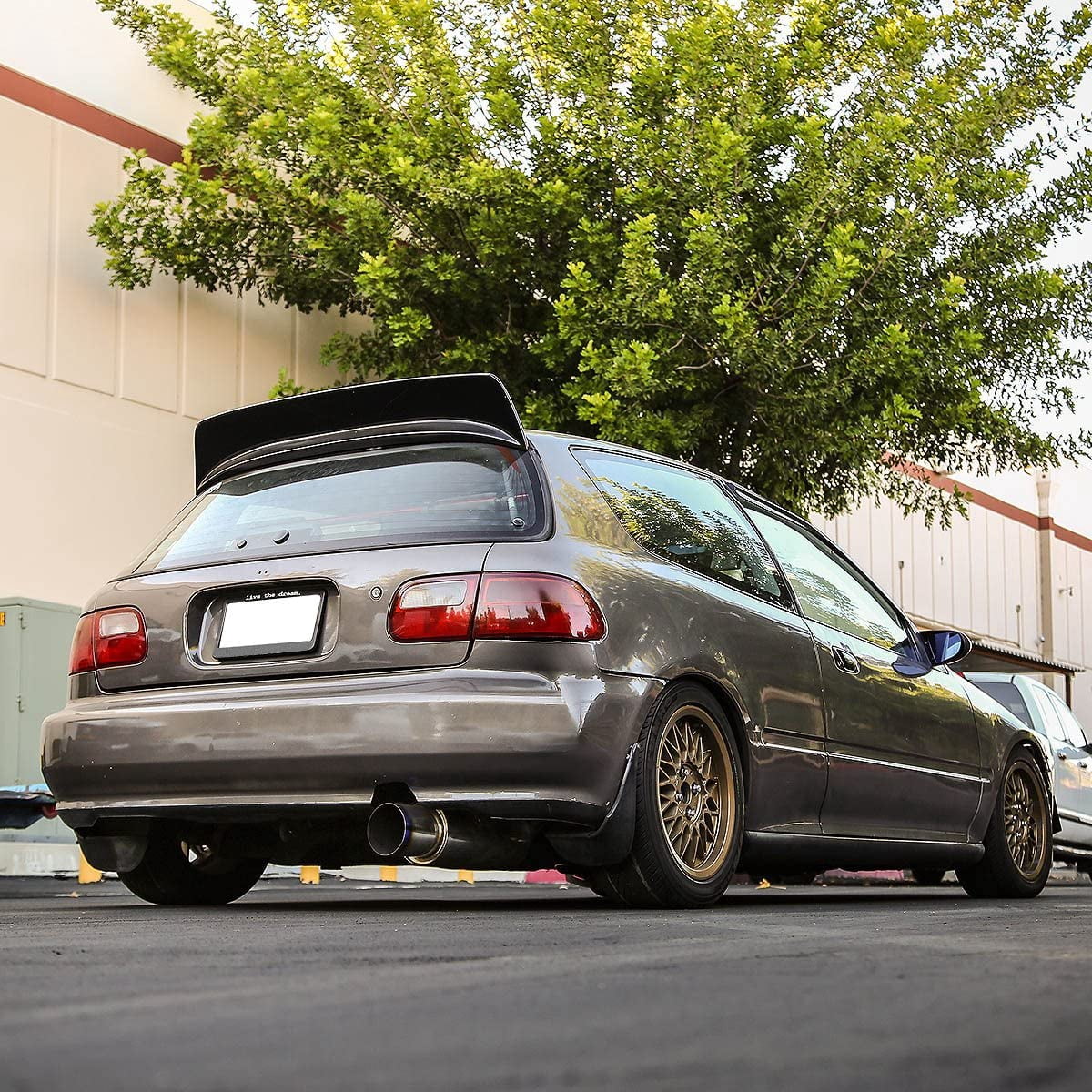 DNA Motoring For 1992-2000 Honda Civic 2DR 4DR 4.5" Muffler Burnt Tip Catback Exhaust System