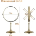 thumbnail image 2 of Freestanding Tabletop Makeup Mirror 8 Inch Double Sided 1x 3 X Magnification 360 Degree Swivel Cosmetic Vanity Magnifying Mirror For Table Desk Finish, 2 of 5