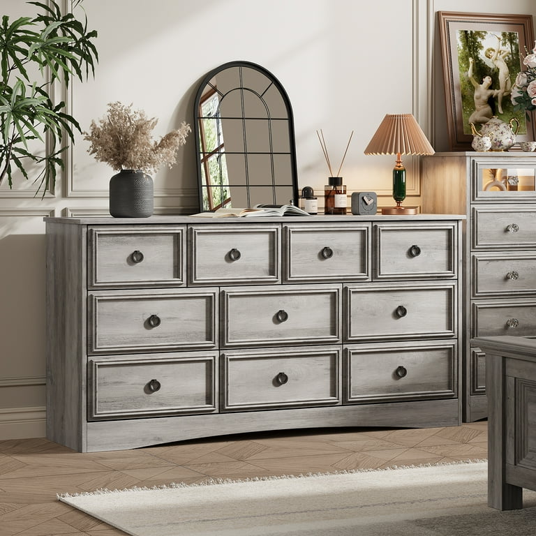 slim fit dress slacks Carissa Transitional Dresser Grey – Fully Furnished main image 0